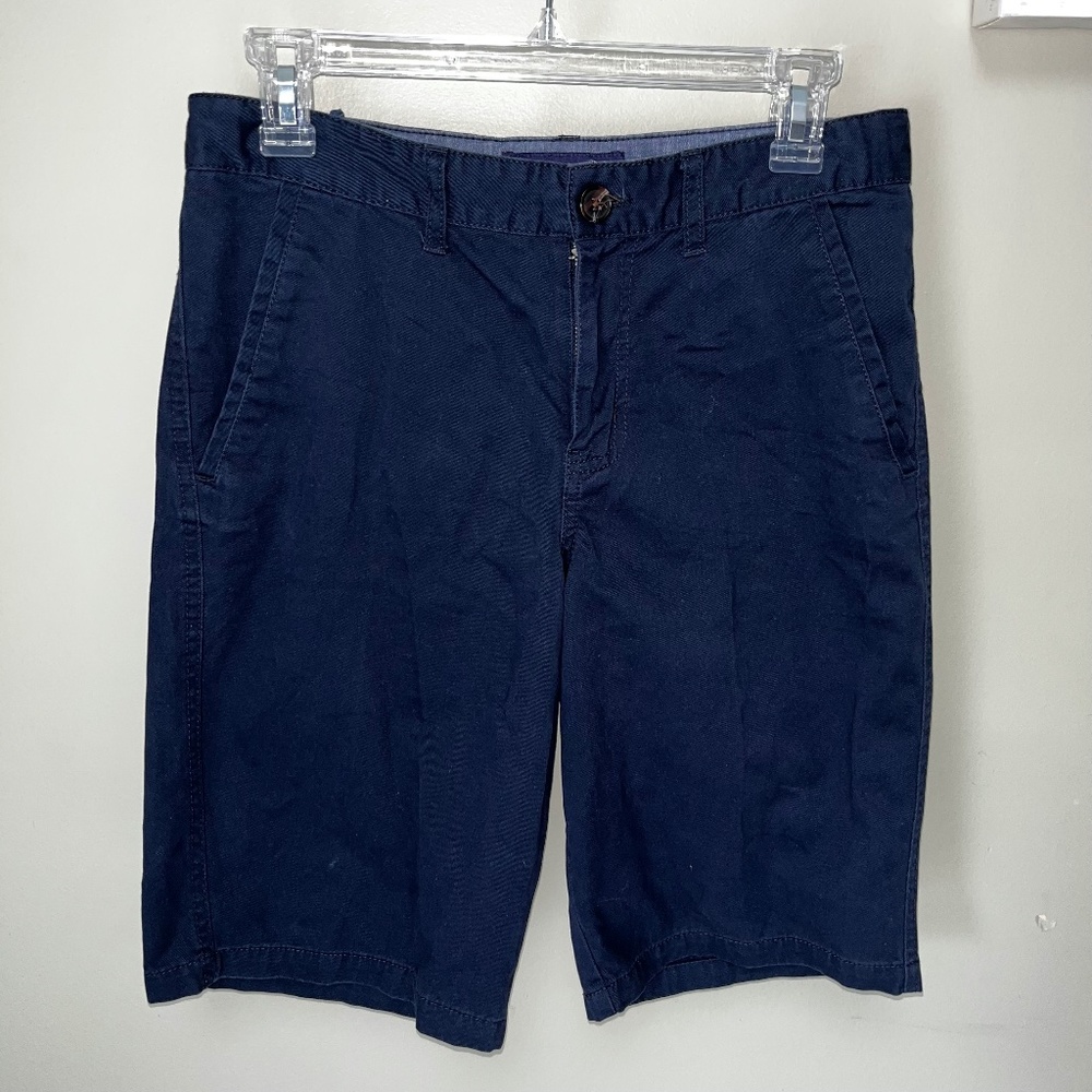 Cherokee Adjustable Waist 100% Cotton Shorts/Boys Size 16/Navy Blue